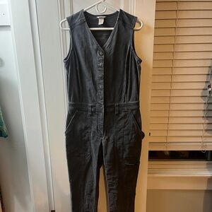 Duluth Trading Co Firehose Charcoal Sleeveless Jumpsuit size 6